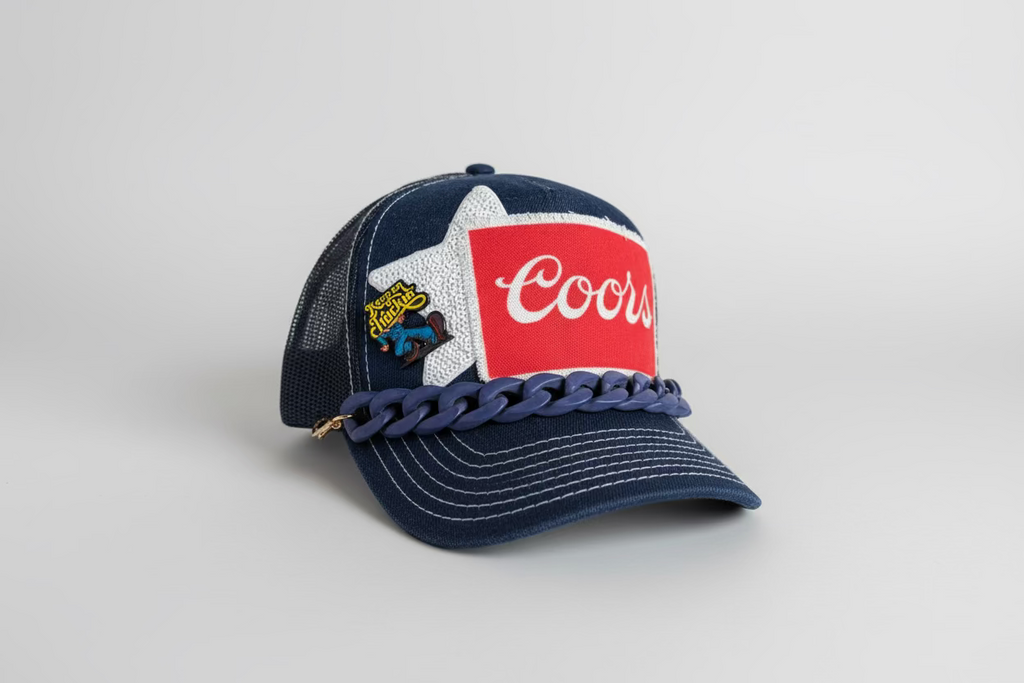 Coors denim trucker hat