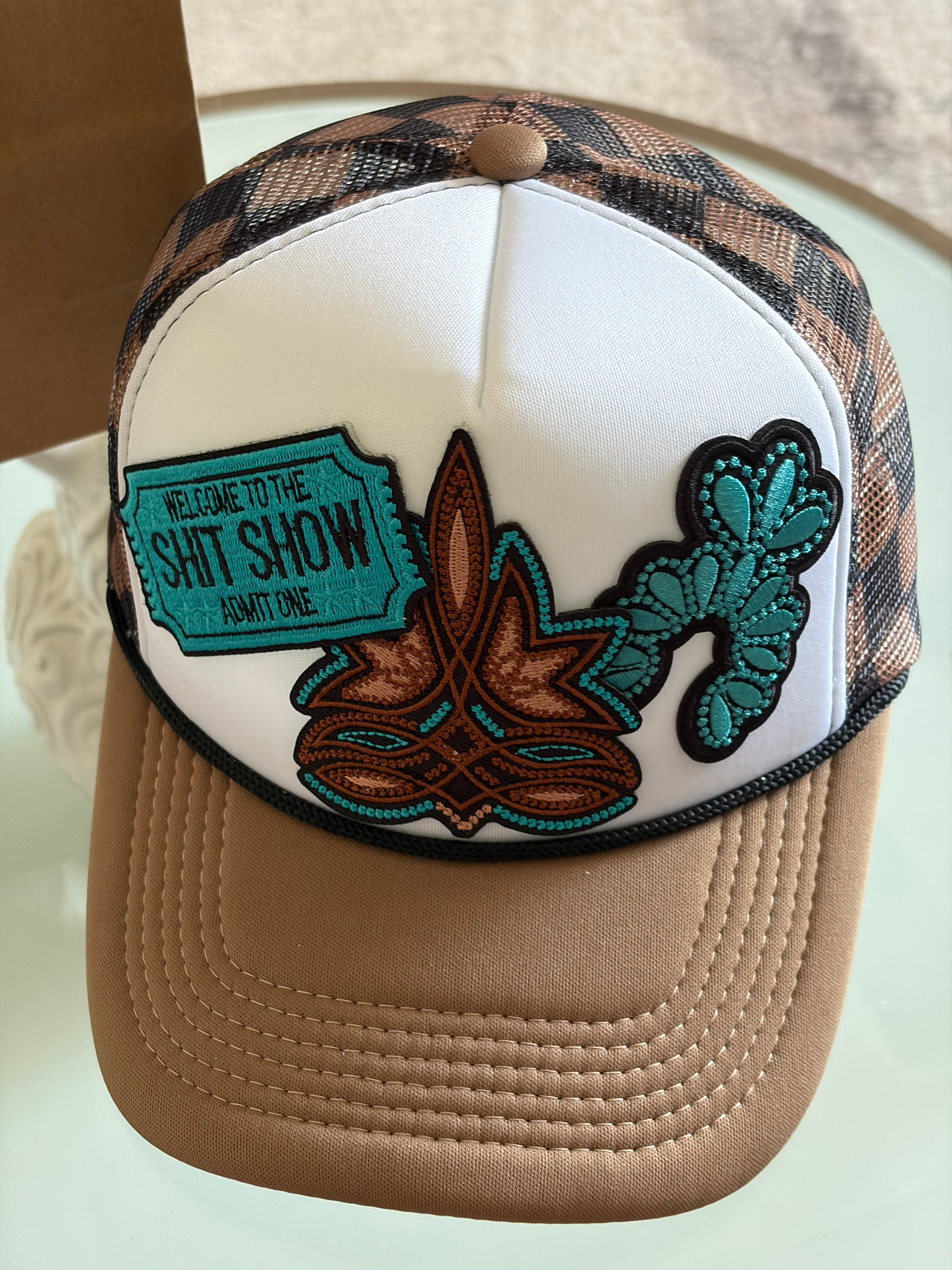 turquoise shit show hat
