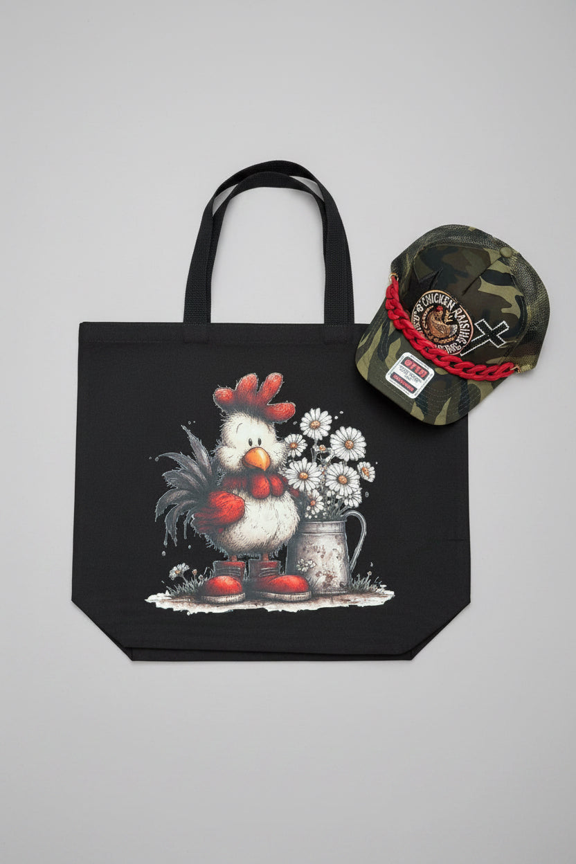 Market Bags! Chicken with flowers
